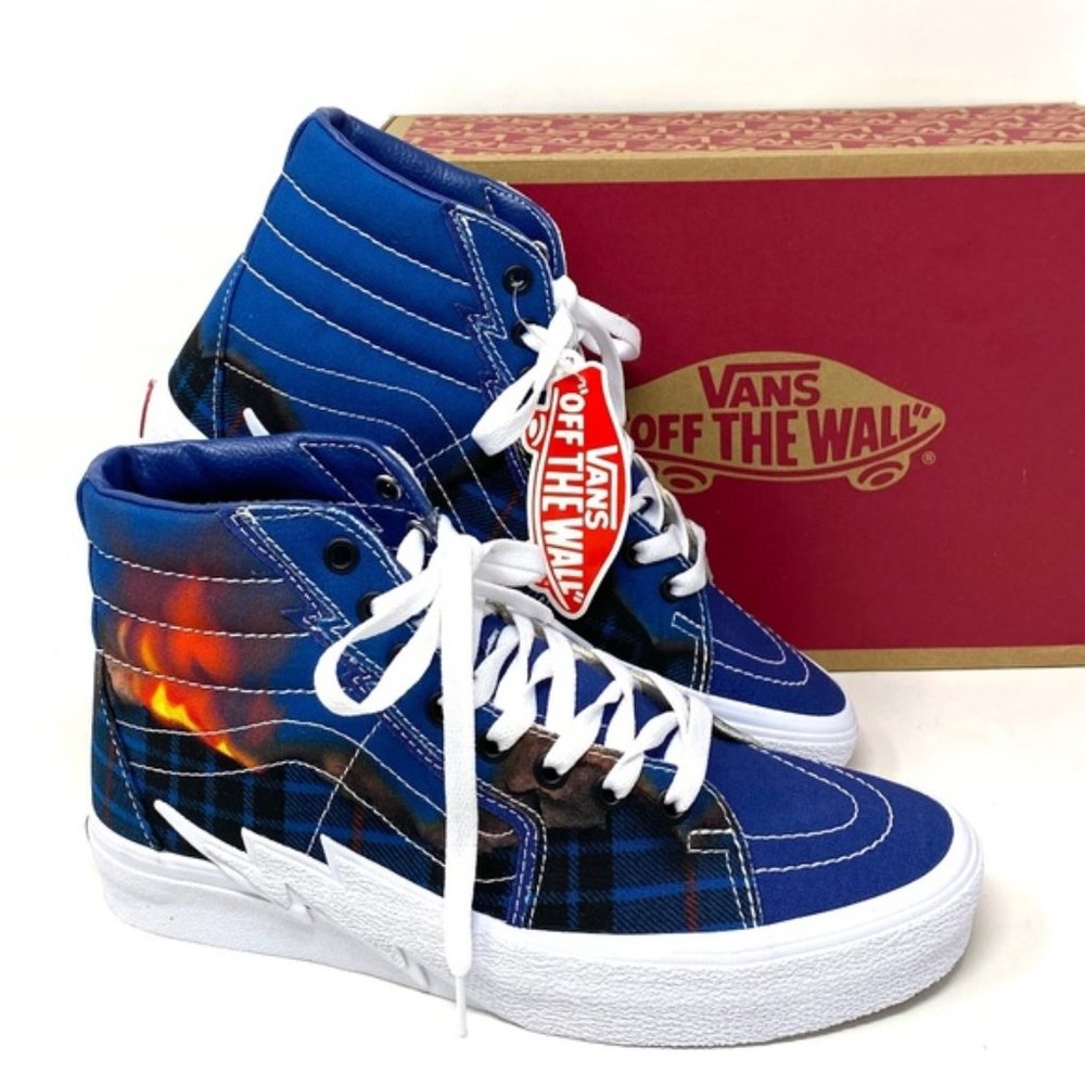 💖MEGA SALE💖VANS SK8-HI Bolt Big Reveal Navy Women High Canvas VN0A5JIV1P4 - Picture 1 of 10